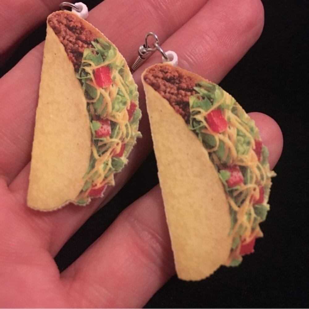 Fun Taco Fashion Dangle Earrings